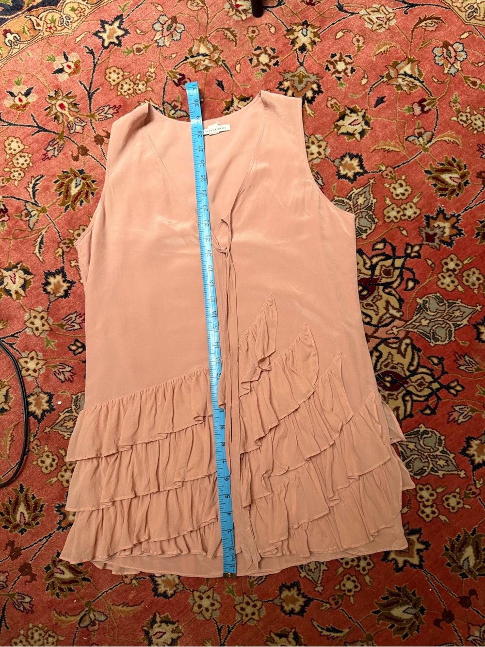 Banana Republic Dusty Pink Ruffle Sleeveless Top